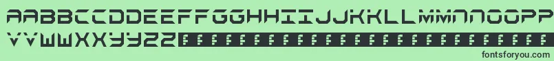 Aerospace-fontti – mustat fontit vihreällä taustalla