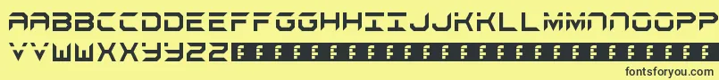 Aerospace Font – Black Fonts on Yellow Background
