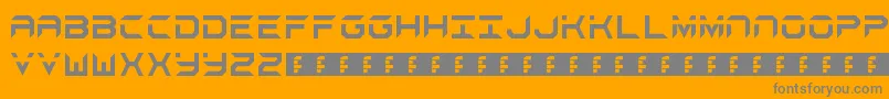 Weitere Informationen zur Aerospace-Schriftart Aerospace-Schriftart – Graue Schriften auf orangefarbenem Hintergrund