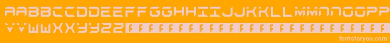 Aerospace Font – Pink Fonts on Orange Background