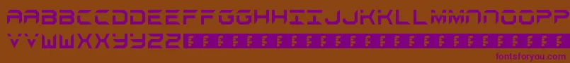 Aerospace Font – Purple Fonts on Brown Background
