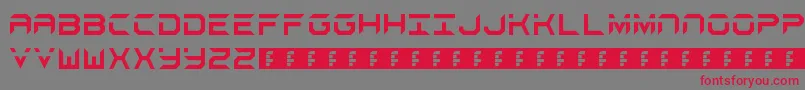 Aerospace Font – Red Fonts on Gray Background