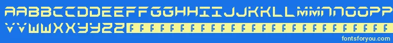 Aerospace Font – Yellow Fonts on Blue Background