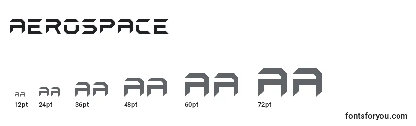 Размеры шрифта Aerospace