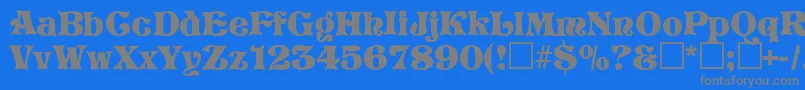 Storyboo-Schriftart – Graue Schriften auf blauem Hintergrund