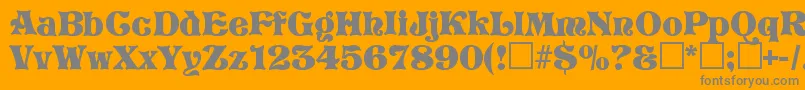 Storyboo Font – Gray Fonts on Orange Background