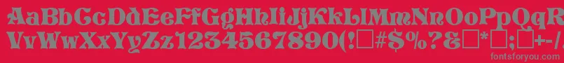 Storyboo Font – Gray Fonts on Red Background