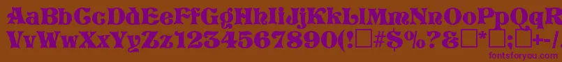 Storyboo Font – Purple Fonts on Brown Background