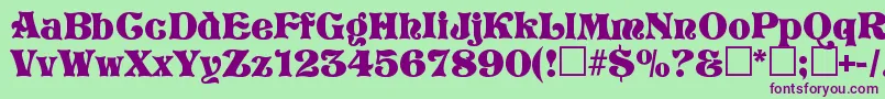 Storyboo Font – Purple Fonts on Green Background