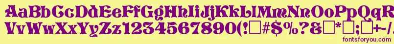 Storyboo Font – Purple Fonts on Yellow Background