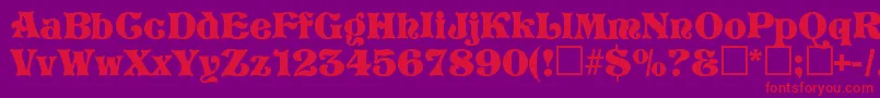 Storyboo Font – Red Fonts on Purple Background