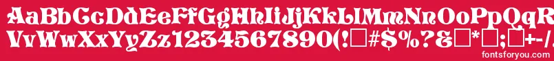 Storyboo Font – White Fonts on Red Background