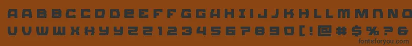 Olympiccarriertitle-fontti – mustat fontit ruskealla taustalla