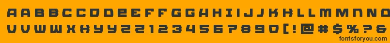 Olympiccarriertitle Font – Black Fonts on Orange Background