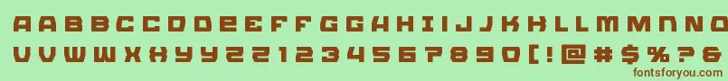 Olympiccarriertitle Font – Brown Fonts on Green Background