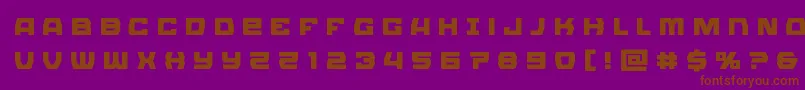 Olympiccarriertitle Font – Brown Fonts on Purple Background