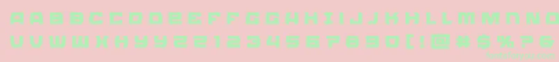 Olympiccarriertitle Font – Green Fonts on Pink Background