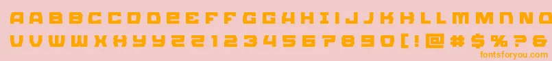 Olympiccarriertitle Font – Orange Fonts on Pink Background