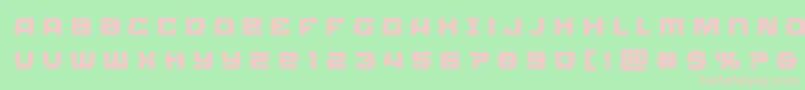 Olympiccarriertitle-fontti – vaaleanpunaiset fontit vihreällä taustalla