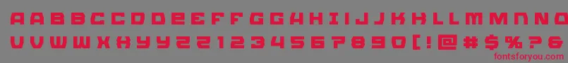 Olympiccarriertitle Font – Red Fonts on Gray Background