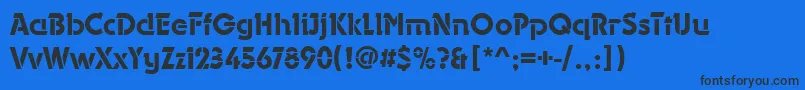 DurangoAltMediumRegular Font – Black Fonts on Blue Background