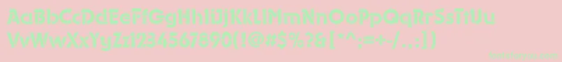 DurangoAltMediumRegular Font – Green Fonts on Pink Background