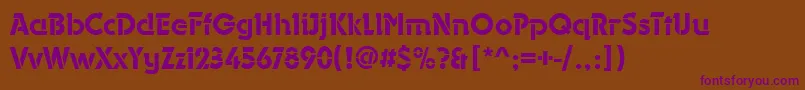 DurangoAltMediumRegular Font – Purple Fonts on Brown Background