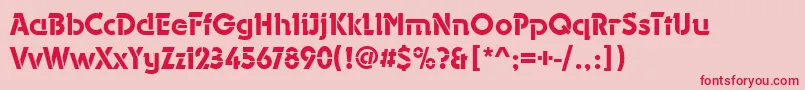 DurangoAltMediumRegular Font – Red Fonts on Pink Background