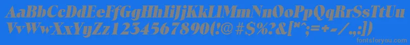ToledoExtraboldita Font – Gray Fonts on Blue Background