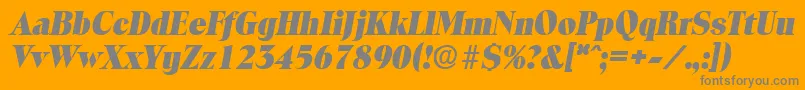フォントToledoExtraboldita – オレンジの背景に灰色の文字