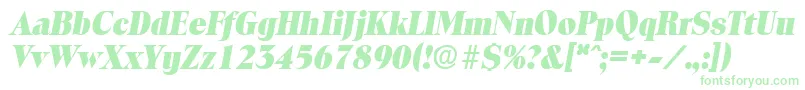 ToledoExtraboldita Font – Green Fonts on White Background