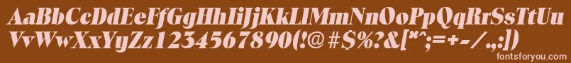 ToledoExtraboldita Font – Pink Fonts on Brown Background