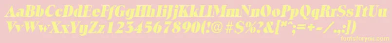 ToledoExtraboldita Font – Yellow Fonts on Pink Background
