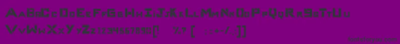 Complices007-Schriftart – Schwarze Schriften auf violettem Hintergrund