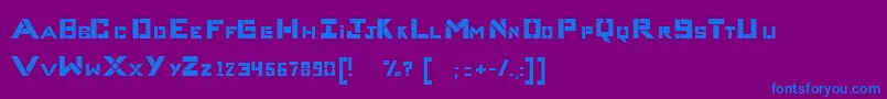Complices007 Font – Blue Fonts on Purple Background