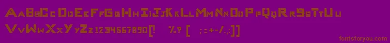 Шрифт Complices007 – коричневые шрифты на фиолетовом фоне