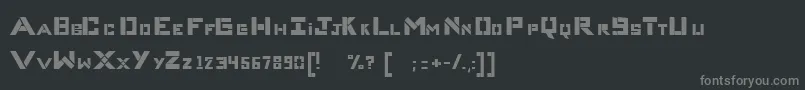 フォントComplices007 – 黒い背景に灰色の文字