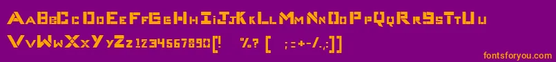 Complices007 Font – Orange Fonts on Purple Background