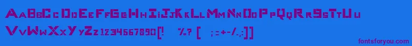 Complices007-Schriftart – Violette Schriften auf blauem Hintergrund