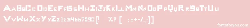 Complices007 Font – White Fonts on Pink Background