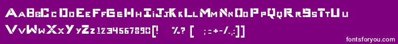 フォントComplices007 – 紫の背景に白い文字