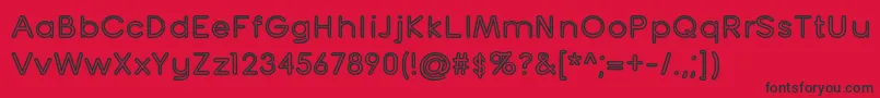 TurntableTt Font – Black Fonts on Red Background