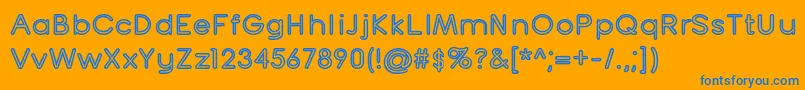 Więcej informacji o czcionce TurntableTt Czcionka TurntableTt – niebieskie czcionki na pomarańczowym tle