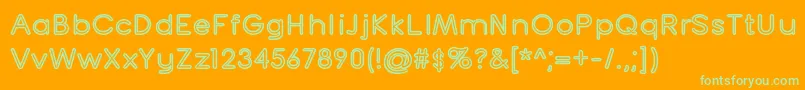 TurntableTt Font – Green Fonts on Orange Background