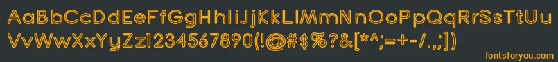 TurntableTt Font – Orange Fonts on Black Background