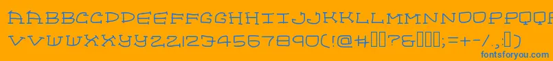 Homeboys Font – Blue Fonts on Orange Background