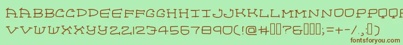 Homeboys Font – Brown Fonts on Green Background