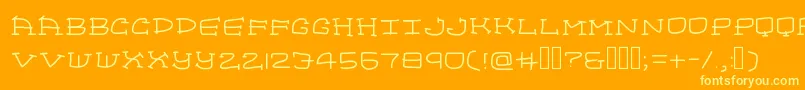 Homeboys Font – Yellow Fonts on Orange Background