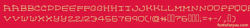 Homeboys Font – Yellow Fonts on Red Background