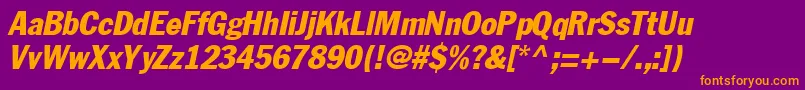 FgtCbi Font – Orange Fonts on Purple Background